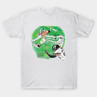 No Look Reverse Hurdle - FLY SAQUON FLY Football T-Shirt